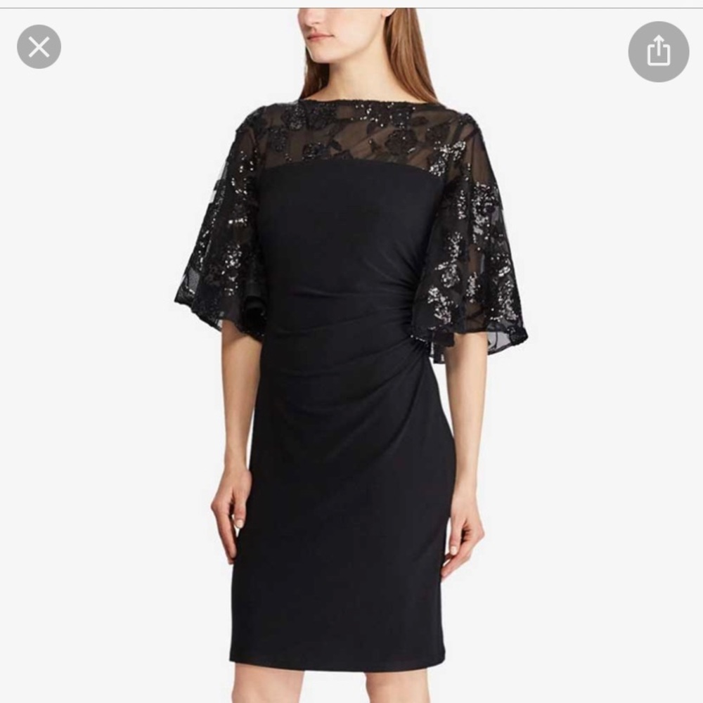NWT Lauren Ralph Lauren embellished jersey dress